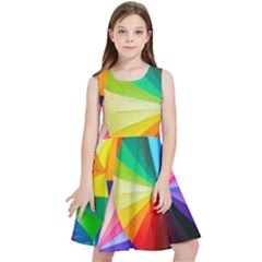 Bring Colors To Your Day Kids  Skater Dress by elizah032470