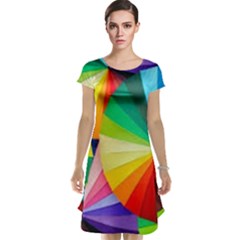 Bring Colors To Your Day Cap Sleeve Nightdress