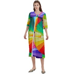 Bring Colors To Your Day Women s Cotton 3/4 Sleeve Nightgown