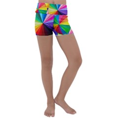 Bring Colors To Your Day Kids  Lightweight Velour Yoga Shorts