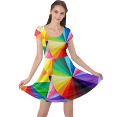 Bring Colors To Your Day Cap Sleeve Dress by elizah032470