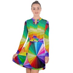 Bring Colors To Your Day Long Sleeve Panel Dress