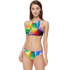 Bring Colors To Your Day Banded Triangle Bikini Set by elizah032470