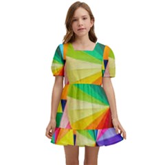 Bring Colors To Your Day Kids  Short Sleeve Dolly Dress by elizah032470