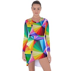 Bring Colors To Your Day Asymmetric Cut-out Shift Dress by elizah032470