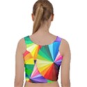 bring colors to your day Velvet Racer Back Crop Top View2