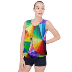 Bring Colors To Your Day Bubble Hem Chiffon Tank Top by elizah032470