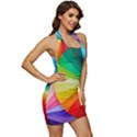 bring colors to your day Sleeveless Wide Square Neckline Ruched Bodycon Dress View3