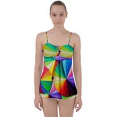 Bring Colors To Your Day Babydoll Tankini Top