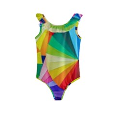 Bring Colors To Your Day Kids  Frill Swimsuit