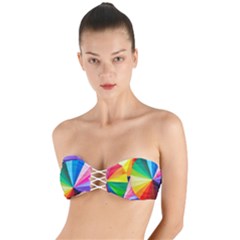 Bring Colors To Your Day Twist Bandeau Bikini Top by elizah032470