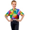 bring colors to your day Kids Mock Neck T-Shirt View1