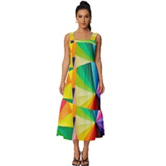 Bring Colors To Your Day Square Neckline Tiered Midi Dress by elizah032470