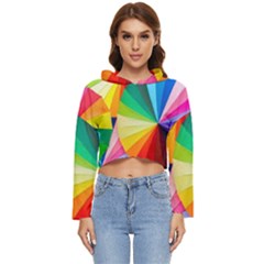 Bring Colors To Your Day Women s Lightweight Cropped Hoodie by elizah032470