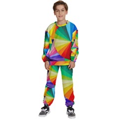 Bring Colors To Your Day Kids  Sweatshirt Set