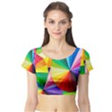 bring colors to your day Short Sleeve Crop Top View1