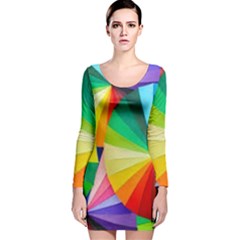 Bring Colors To Your Day Long Sleeve Velvet Bodycon Dress