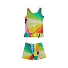 Bring Colors To Your Day Kids  Boyleg Swimsuit by elizah032470