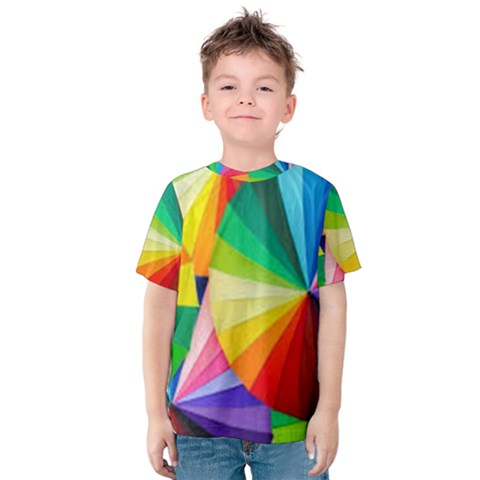 Bring Colors To Your Day Kids  Cotton T-shirt by elizah032470