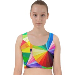 Bring Colors To Your Day Velvet Racer Back Crop Top by elizah032470