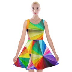 Bring Colors To Your Day Velvet Skater Dress