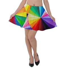 Bring Colors To Your Day Velvet Skater Skirt