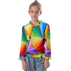 Bring Colors To Your Day Kids  Frill Detail T-shirt