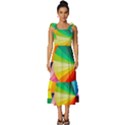 bring colors to your day Tie-Strap Tiered Midi Chiffon Dress View1