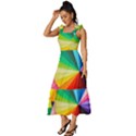 bring colors to your day Tie-Strap Tiered Midi Chiffon Dress View2