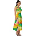 bring colors to your day Tie-Strap Tiered Midi Chiffon Dress View3