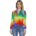 bring colors to your day Women s Long Sleeve Revers Collar Cropped Jacket View1