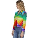 bring colors to your day Women s Long Sleeve Revers Collar Cropped Jacket View2