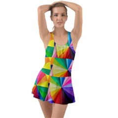 Bring Colors To Your Day Ruffle Top Dress Swimsuit by elizah032470