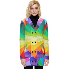 Bring Colors To Your Day Button Up Hooded Coat  by elizah032470