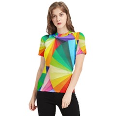 Bring Colors To Your Day Women s Short Sleeve Rash Guard