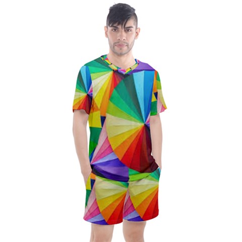 Bring Colors To Your Day Men s Mesh T-shirt And Shorts Set by elizah032470