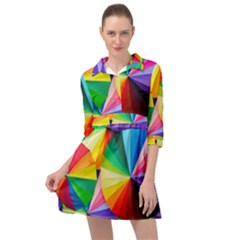 Bring Colors To Your Day Mini Skater Shirt Dress by elizah032470