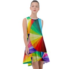 Bring Colors To Your Day Frill Swing Dress