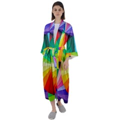 Bring Colors To Your Day Maxi Satin Kimono by elizah032470