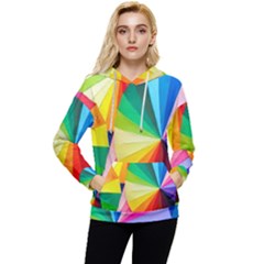 Bring Colors To Your Day Women s Lightweight Drawstring Hoodie