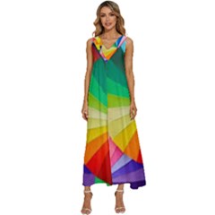 Bring Colors To Your Day V-neck Sleeveless Loose Fit Overalls