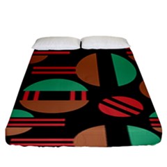 Abstract Geometric Pattern Fitted Sheet (king Size)