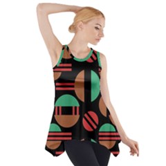 Abstract Geometric Pattern Side Drop Tank Tunic