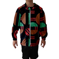 Abstract Geometric Pattern Kids  Hooded Windbreaker