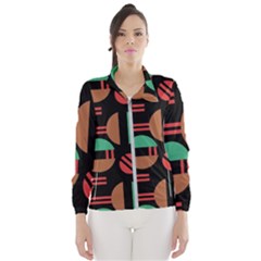 Abstract Geometric Pattern Women s Windbreaker