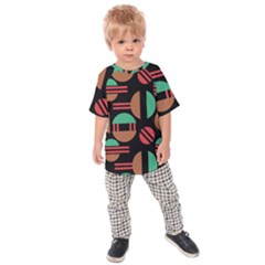 Abstract Geometric Pattern Kids  Raglan T-shirt