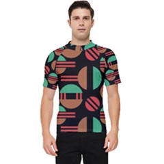 Abstract Geometric Pattern Men s Short Sleeve Rash Guard