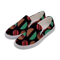 Abstract Geometric Pattern Women s Canvas Slip Ons