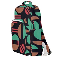 Abstract Geometric Pattern Double Compartment Backpack