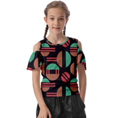 Abstract Geometric Pattern Kids  Butterfly Cutout T-shirt